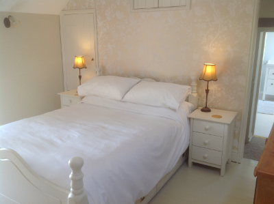 Master bedroom of Cobbler's Cottage, Little Snoring, Norfolk